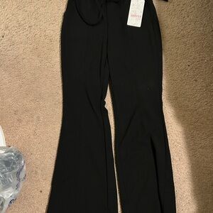 Harper Black Flare High-Rise Trousers